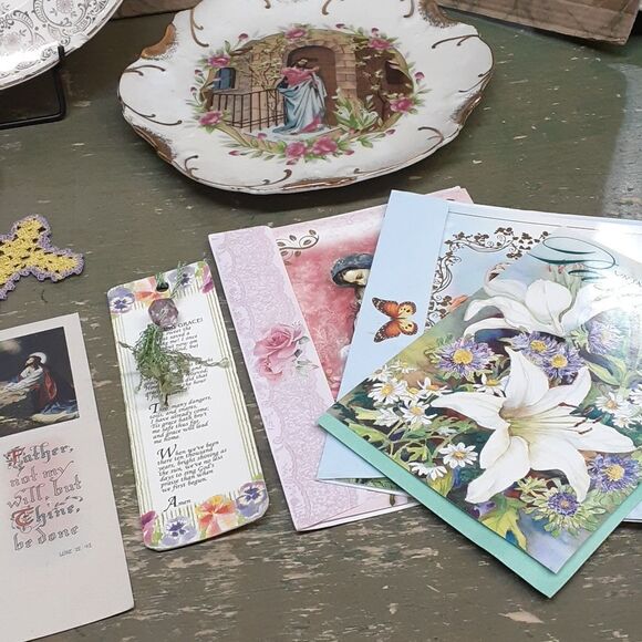 Portrayals of Jesus and His life - plates and bookmarks Vintage collectibles - Picture 3 of 10